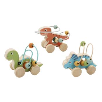 DREVENÝ VALCUJÚCI SA DINOSAURUS S PERLEŤOVOU GUĽÔČKOU