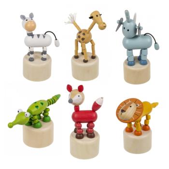 DREVENÉ AFRICKÉ ZVIERATÁ CLICK-CLACK