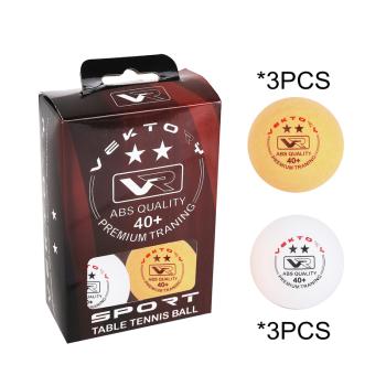 SADA PINGPONGOVÝCH LOPTIČIEK, 3 ŽLTÉ 3 BIELE, VEKTORY