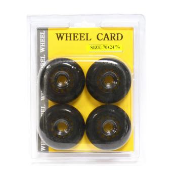 SKATEBOARDOVÉ IN-LINE PU KOLIESKO, 4 KUSY, ČIERNE