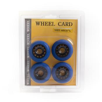 IN-LINE SKATEBOARD PU KICK WHEEL, 4 KUSY, MODRÝ