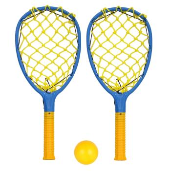 PLASTOVÁ GUMOVÁ RAKETA, SADA LOPTIČIEK