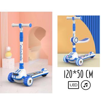 HUDOBNÝ SKÚTER MODRO-BIELY 120X50