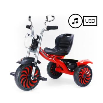 TROJKOLKA S KOVOVÝM RÁMOM, HUDBA, SVETLÁ, ČERVENÁ ČIERNA