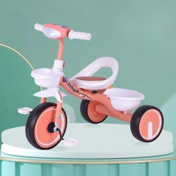 TROJKOLKA S KOVOVÝM RÁMOM RUŽOVÁ