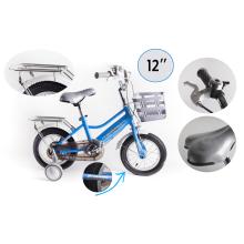 BICYKEL 12" S NÁHRADNÝM KOLESOM MODRÝ