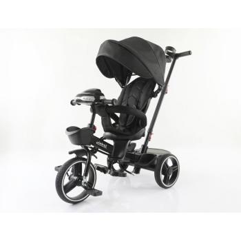 TROJKOLKA S OTOČNÝM SKLÁPACÍM SEDADLOM ČIERNA