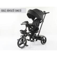 TROJKOLKA S OTOČNÝM SKLÁPACÍM SEDADLOM ČIERNA