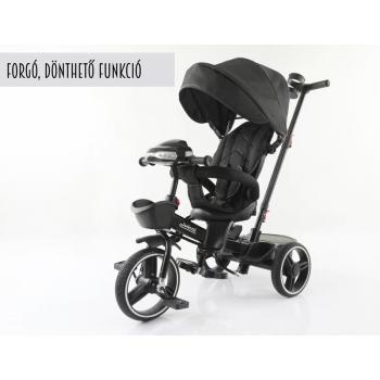 TROJKOLKA S OTOČNÝM SKLÁPACÍM SEDADLOM ČIERNA