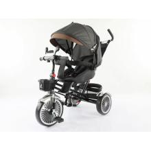 TROJKOLKA S NASTAVITEĽNÝM SEDADLOM ČIERNA