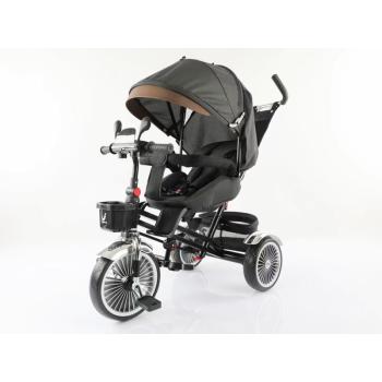 TROJKOLKA S NASTAVITEĽNÝM SEDADLOM ČIERNA