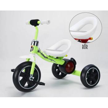 TROJKOLKA S KOŽENÝM SEDADLOM ZELENÁ