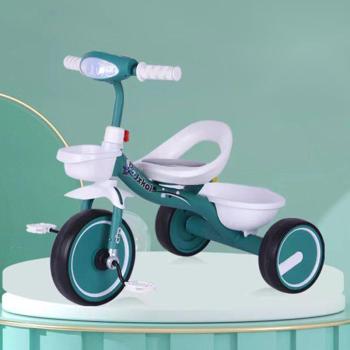 TROJKOLKA S KOVOVÝM RÁMOM ZELENÁ