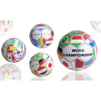 FUTBALOVÁ LOPTA S NÁPISOM "WORLD CHAMPIONSHIP", VLAJKA