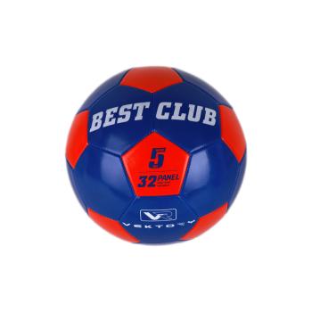 FUTBALOVÁ LOPTA S NÁPISOM "BEST CLUB", ČERVENÁ/MODRÁ