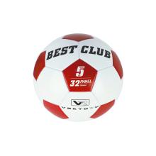 FUTBALOVÁ LOPTA S NÁPISOM "BEST CLUB", ČERVENÁ A BIELA