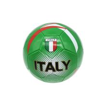 FUTBALOVÁ LOPTA S NÁPISOM "ITALY", LESKLÁ, ZELENÁ/BIELA/ČERVENÁ, PROFESIONÁLNA