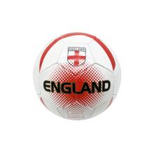 FUTBALOVÁ LOPTA S NÁPISOM "ENGLAND", LESKLÁ, BIELA/ČERVENÁ, PROFESIONÁLNA