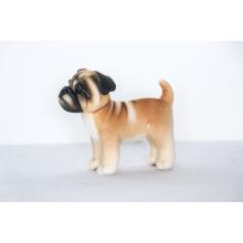 PLYŠOVÝ BULDOG, STOJACI, HNEDÝ
