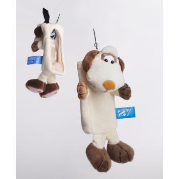 PLYŠOVÝ DRŽIAK NA MOBILNÝ TELEFÓN, PES, "HAPPY"