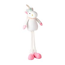 PLYŠOVÝ JEDNOROŽEC, STOJACI, BIELE A RUŽOVÉ KOPYTÁ