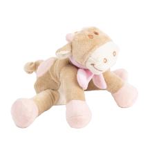 PLYŠOVÁ KRAVA, RUŽOVÁ ŠATKA, SVETLOHNEDÁ