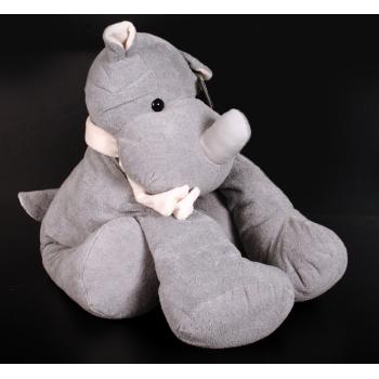 PLYŠOVÝ NOSOROŽEC, "RHINOK", KRÉMOVÁ ŠATKA