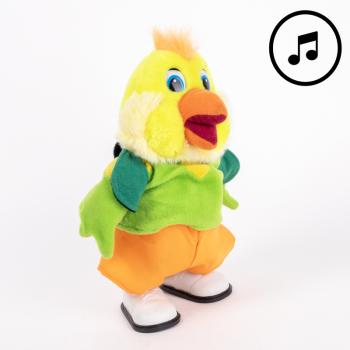 PLYŠOVÝ CHODIACI PAPAGÁJ, FAREBNÝ