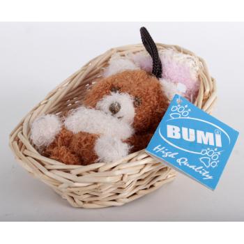 PLYŠOVÝ MEDVEĎ, PES ALEBO OPICA V KOŠÍKU