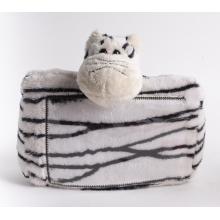 PLYŠOVÝ DRŽIAK NA OBRÁZOK MAČKY, BIELE A ČIERNE PRUHY