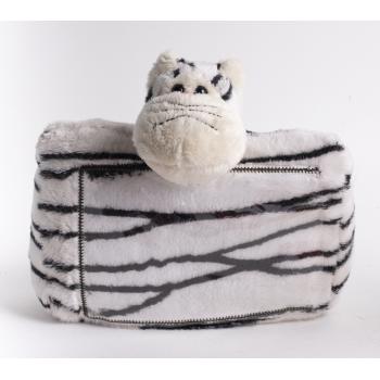 PLYŠOVÝ DRŽIAK NA OBRÁZOK MAČKY, BIELE A ČIERNE PRUHY