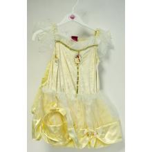 DISNEY KOSTÝM S ČELENKOU "BELLE", ZLATÝ