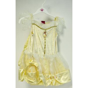 DISNEY KOSTÝM S ČELENKOU "BELLE", ZLATÝ