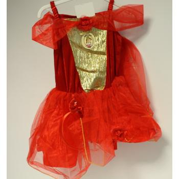 DISNEY KOSTÝM S ČELENKOU "HÓFEHÉRKE", ČERVENÝ A ZLATÝ