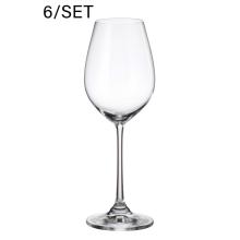 SADA KRIŠTÁĽOVÝCH POHÁROV NA BIELE VÍNO, 6 KUSOV, KOLUMBIA