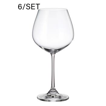 SADA KRIŠTÁĽOVÉHO BORDOVÉHO SKLA, 6 KUSOV, COLUMBIA