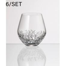 SADA KRIŠTÁĽOVÝCH POHÁROV NA BRANDY, 6 KUSOV, GRAFFITI