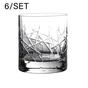 SADA KRIŠTÁĽOVÝCH POHÁROV NA WHISKY, 6 KUSOV, GRAFFITI