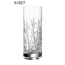 SADA KRIŠTÁĽOVÝCH POHÁROV NA PANÁKY, 6 KUSOV, GRAFFITI