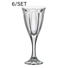 SADA KRIŠTÁĽOVÝCH POHÁROV NA BIELE VÍNO, 6 KUSOV, WINDSOR