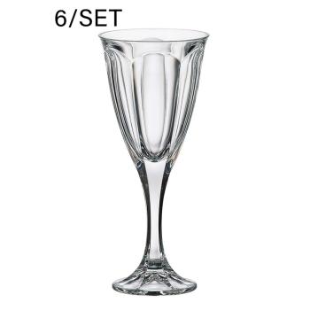 SADA KRIŠTÁĽOVÝCH POHÁROV NA BIELE VÍNO, 6 KUSOV, WINDSOR