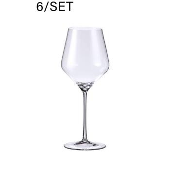 SADA KRIŠTÁĽOVÝCH POHÁROV NA BIELE VÍNO, 6 KUSOV, ELIZABETH