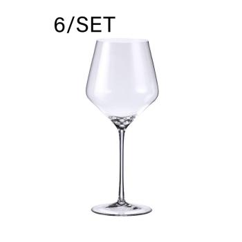 SADA KRIŠTÁĽOVÝCH POHÁROV NA ČERVENÉ VÍNO, 6 KUSOV, ELIZABETH